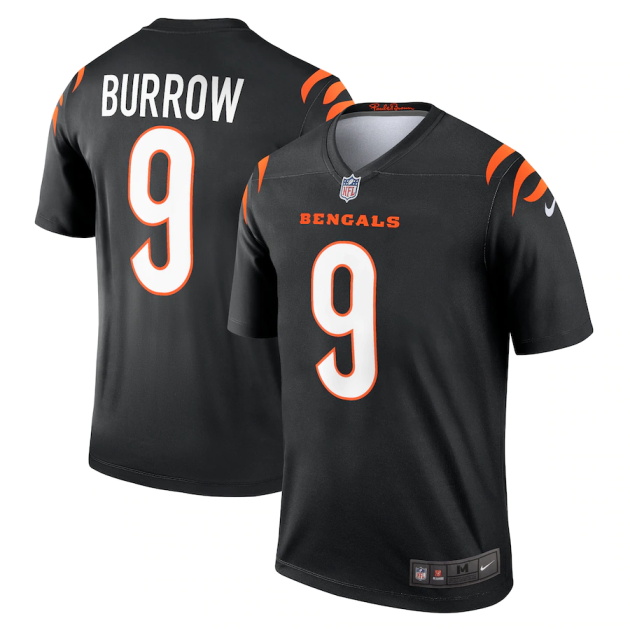 mens nike joe burrow black cincinnati bengals legend jersey